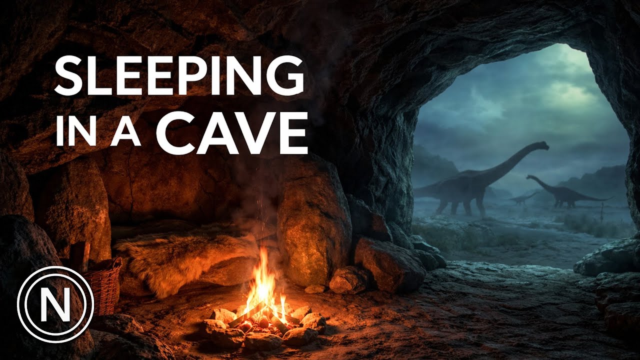 Sleeping in a Stone Age Cave While Dinosaurs Roam Outside 10 Hours Ambience