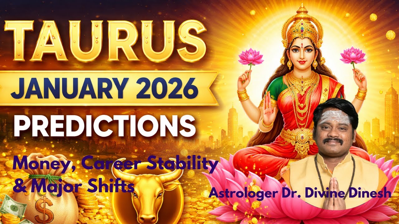 Taurus (Vrishabha) January 2026 Predictions | Money, Career Stability & Major Shifts | Divine Dinesh