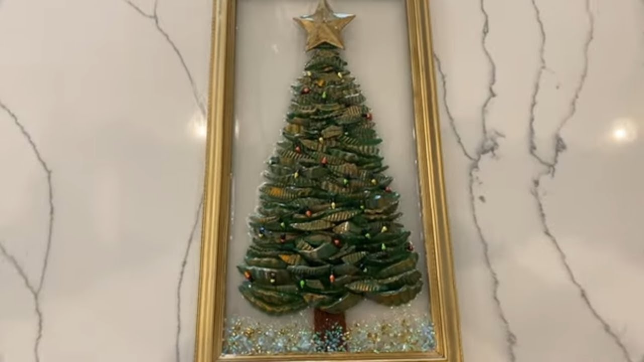 # 224 GLASS & RESIN ON GLASS ART CHRISTMAS TREE WITH THE #VEVOR TUMBLER