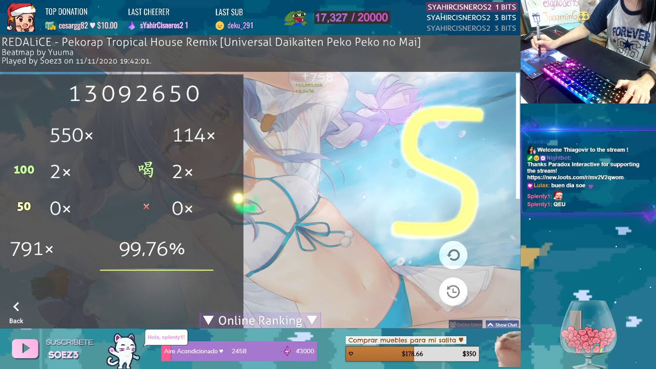 osu! | REDALiCE - Pekorap Tropical House Remix 7* FC &hearts;