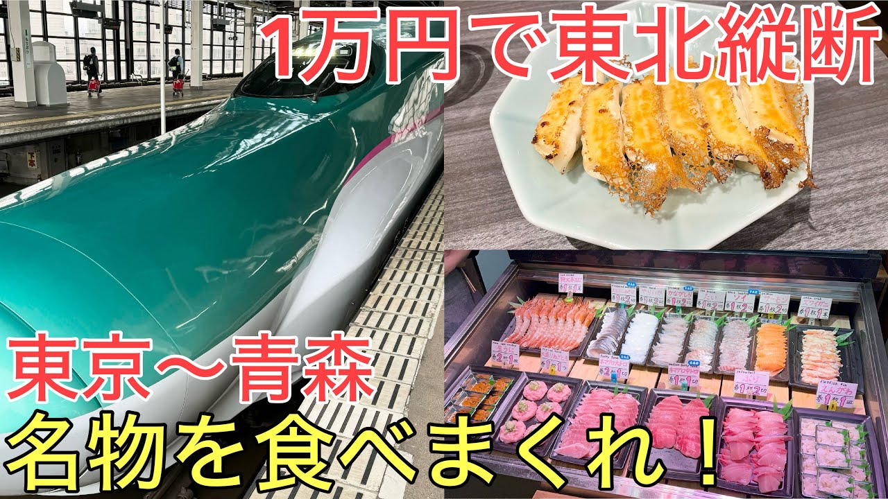 【青森〜東京】わずか1万円で新幹線が乗り放題になる切符で東北を縦断。沿線の名物を食べまくれ！