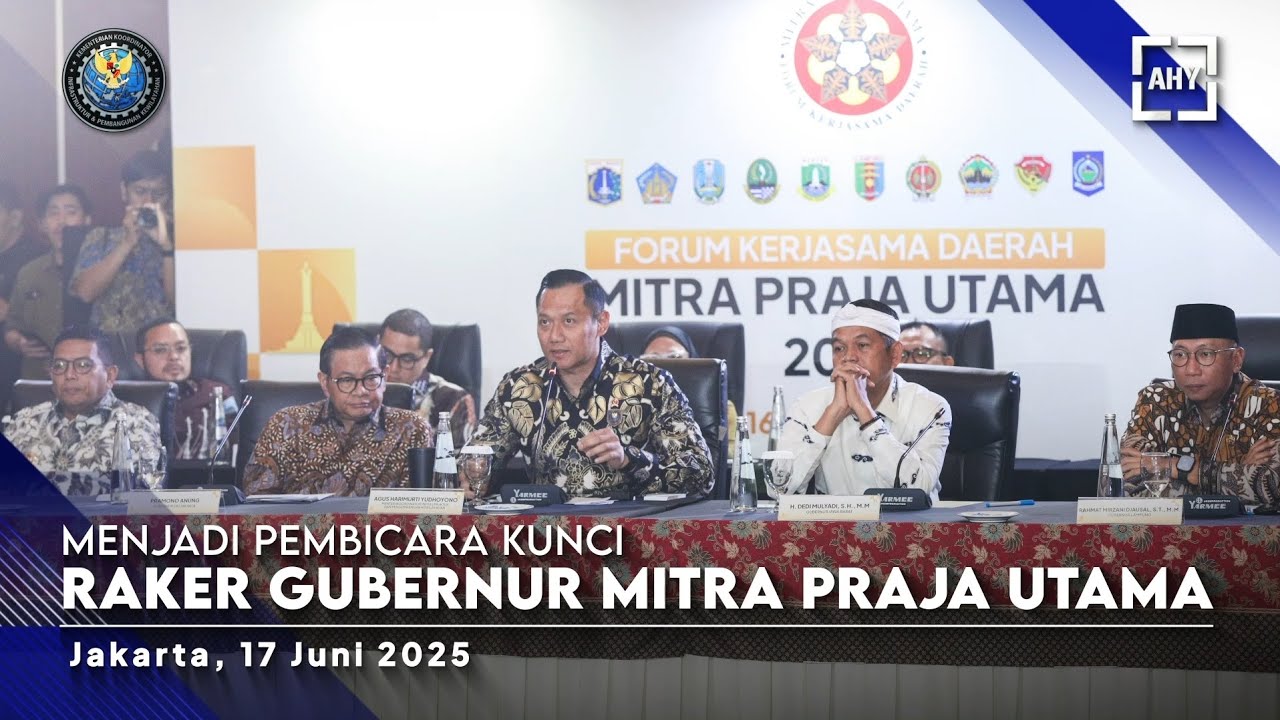 Menjadi Pembicara Kunci Raker Gubernur Mitra Praja Utama