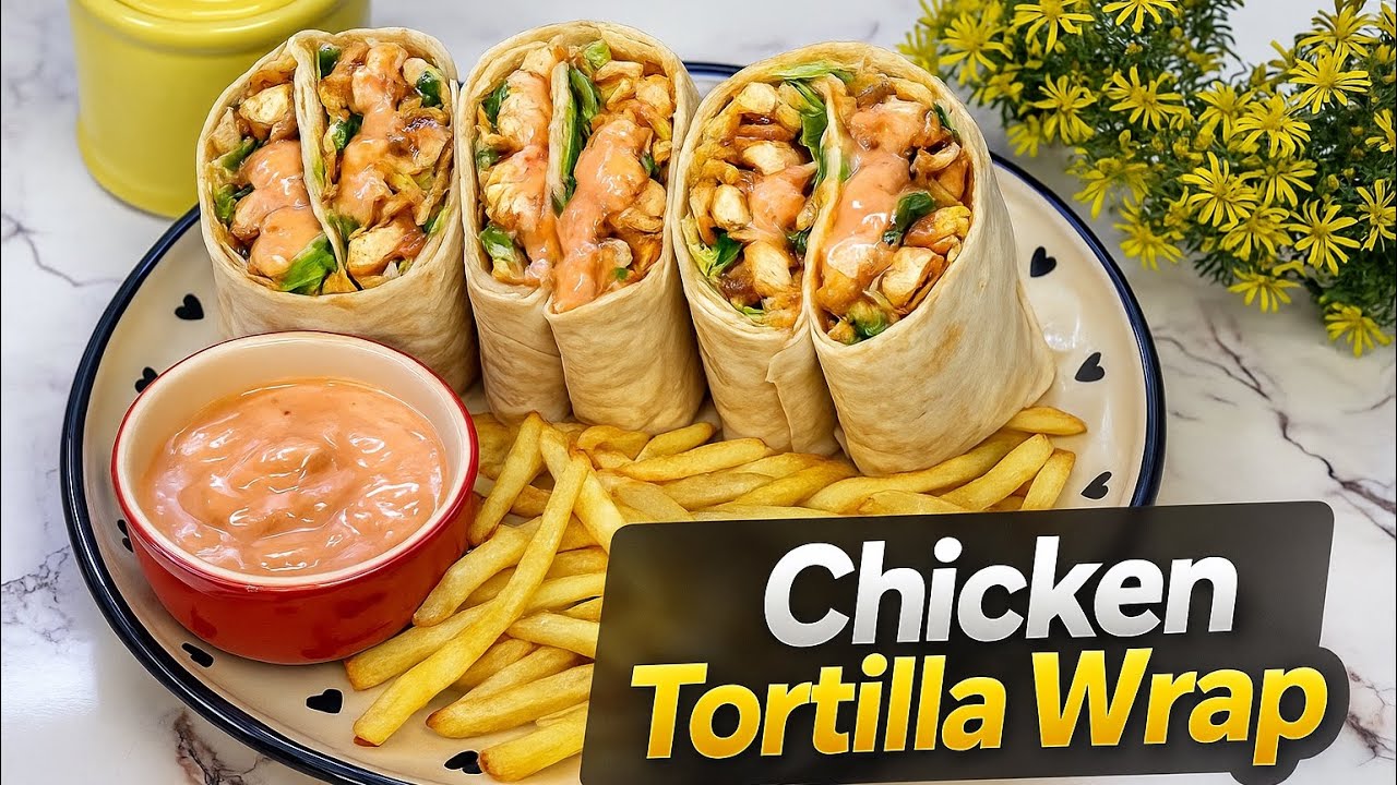 Chicken Tortilla Wrap | Quick & Easy Street Style Wrap Recipe
