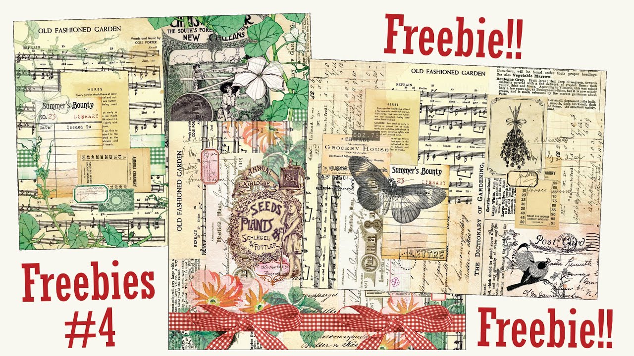 Digital Freebie #4 l 3 Beautiful Collage Pages!