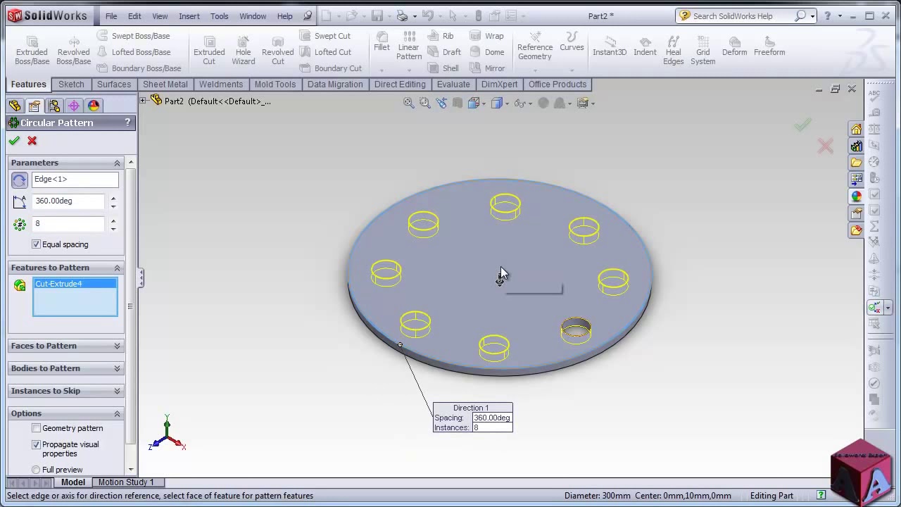 SolidWorks Essential    32  Circular Pattern