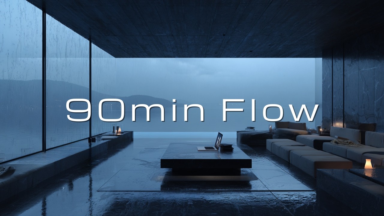 90-Minute Deep Focus Lo-fi | Rainy Lake Ambience for Your Weekend Work Session