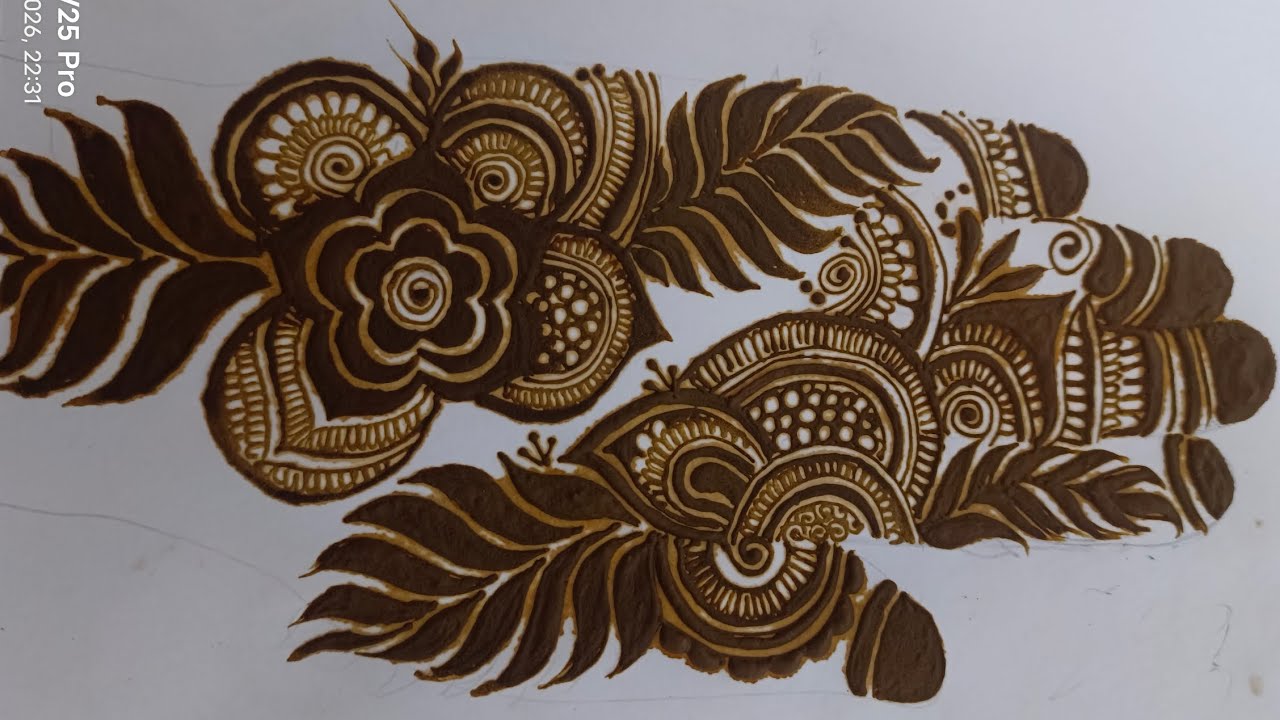 New beautiful 😍stylish front hand mehndi design dubai easy to arts 🤌😊