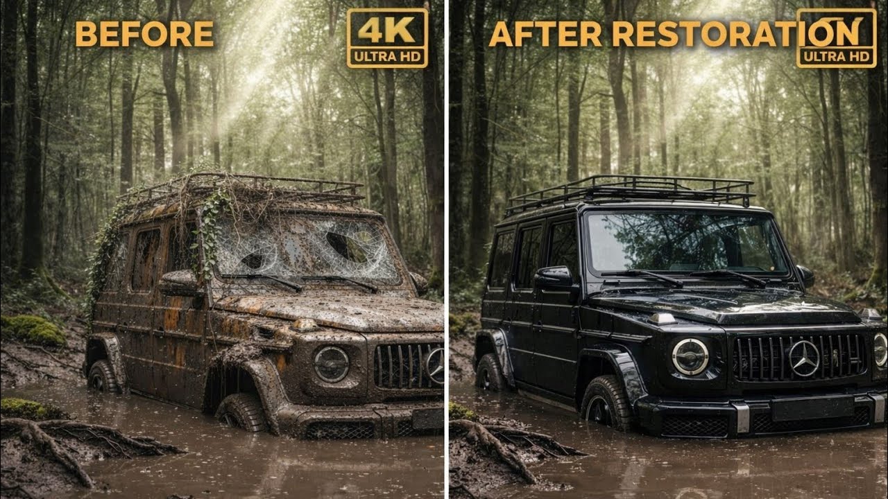 Will It Run MERCEDES G63 Buried in Mud Pit for 15 Days | IMPOSSIBLE Restoration