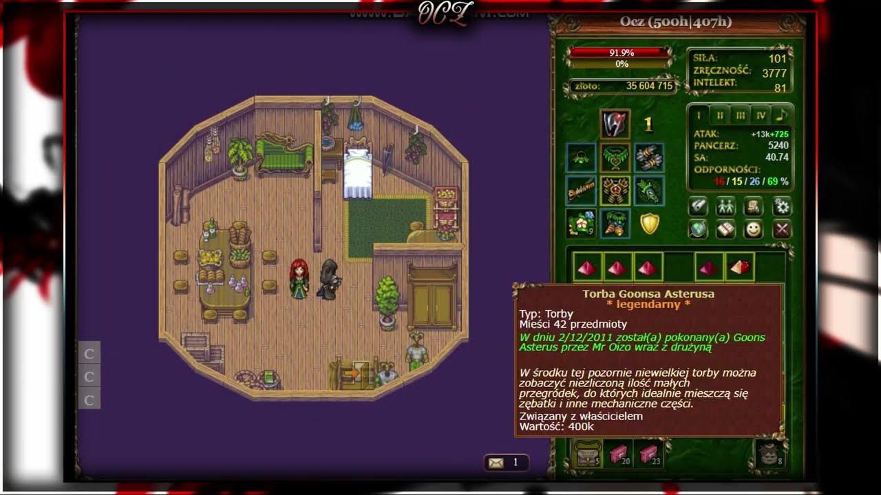LEGENDARNA ZBROJA 300 LVL MARGONEM + ULEPSZANIE / SMOCZE KUFERKI ZE STROJAMI Z SEKTY/ OCZ KATAHHA