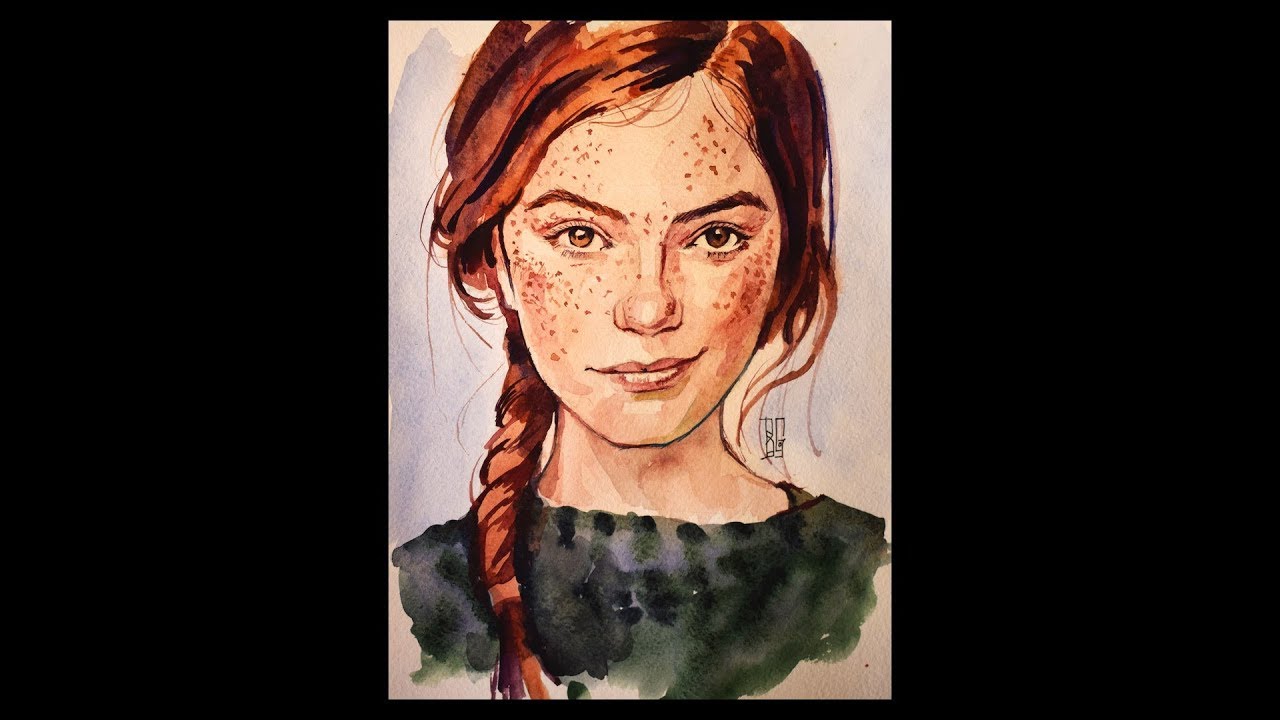 Watercolor portrait. Speed Painting, Boris Groh