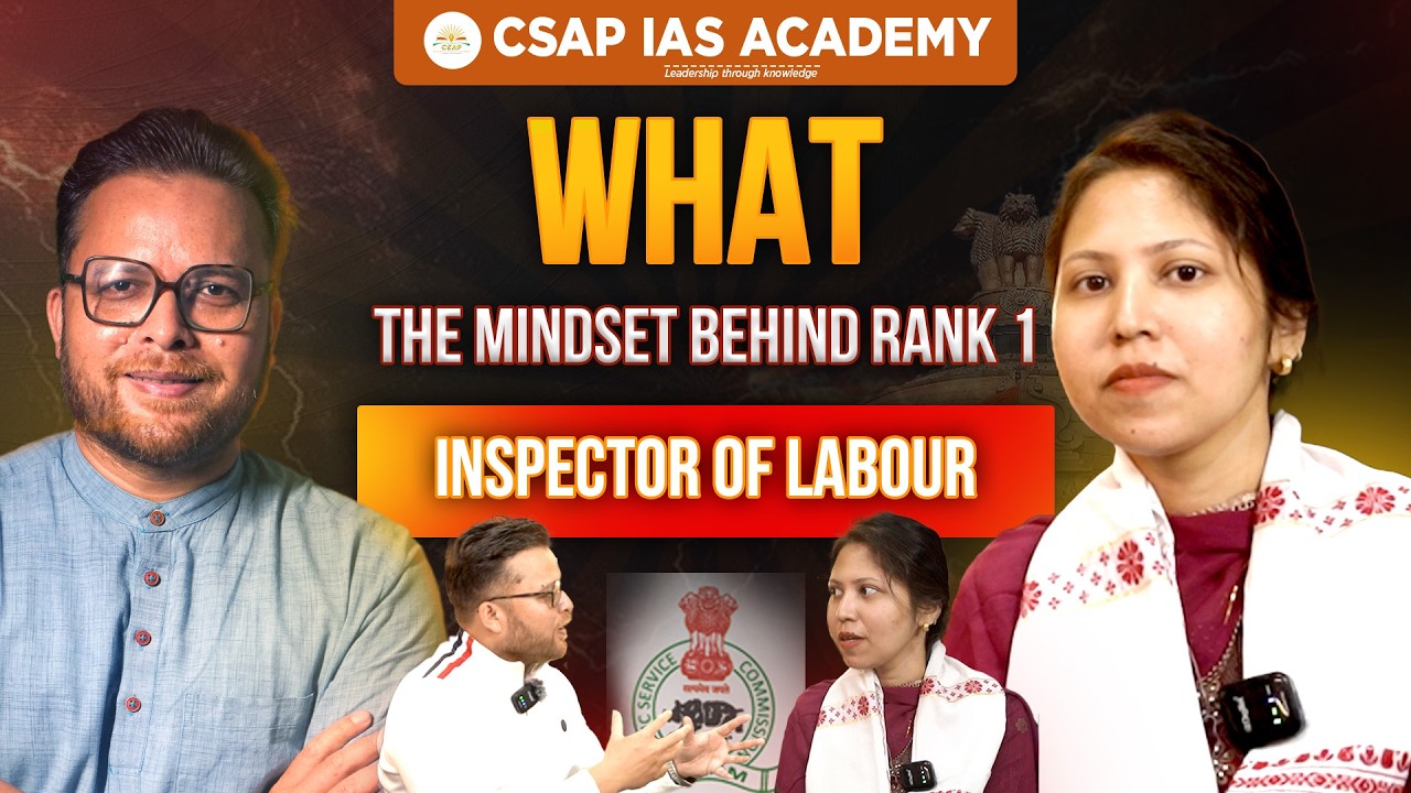 From Aspirant to Rank 1 | Inspector of Labour Success Story | CSAP IAS Academy