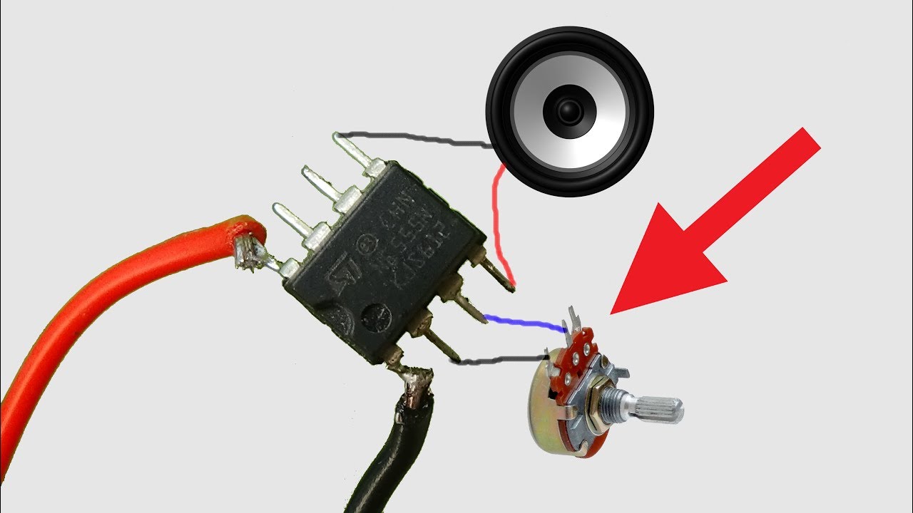 Make Musical Horn use ne555 timer ic, diy musical tone generator