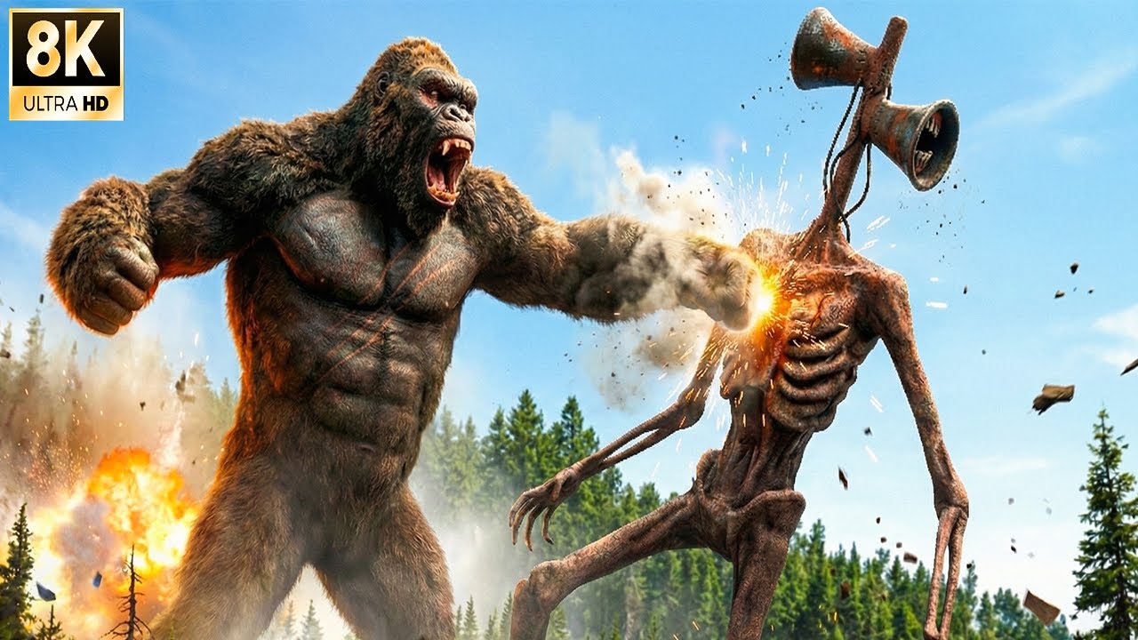 King Kong vs. Siren Head | The Sound of Terror in the Fog
