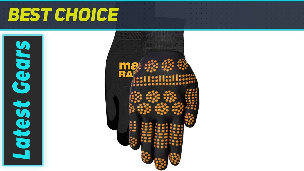 Midwest Gloves & Gear 91-SM MAX Grip Glove Small/Medium Black/Yellow