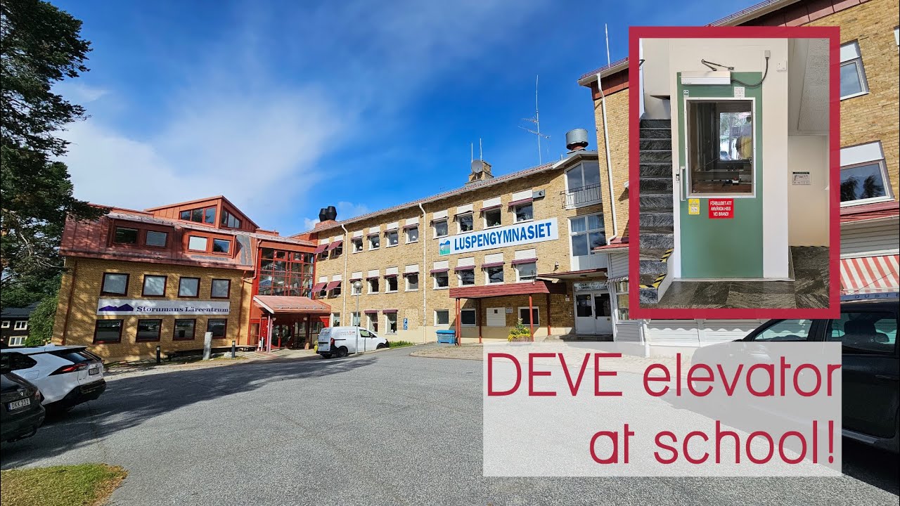 1989 original DEVE elevator - Luspengymnasiet in Storuman, Sweden