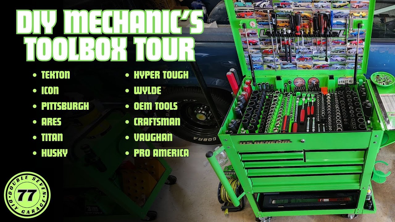 DIY Mechanic's Toolbox Tour: US General 5 Drawer Mechanics Cart