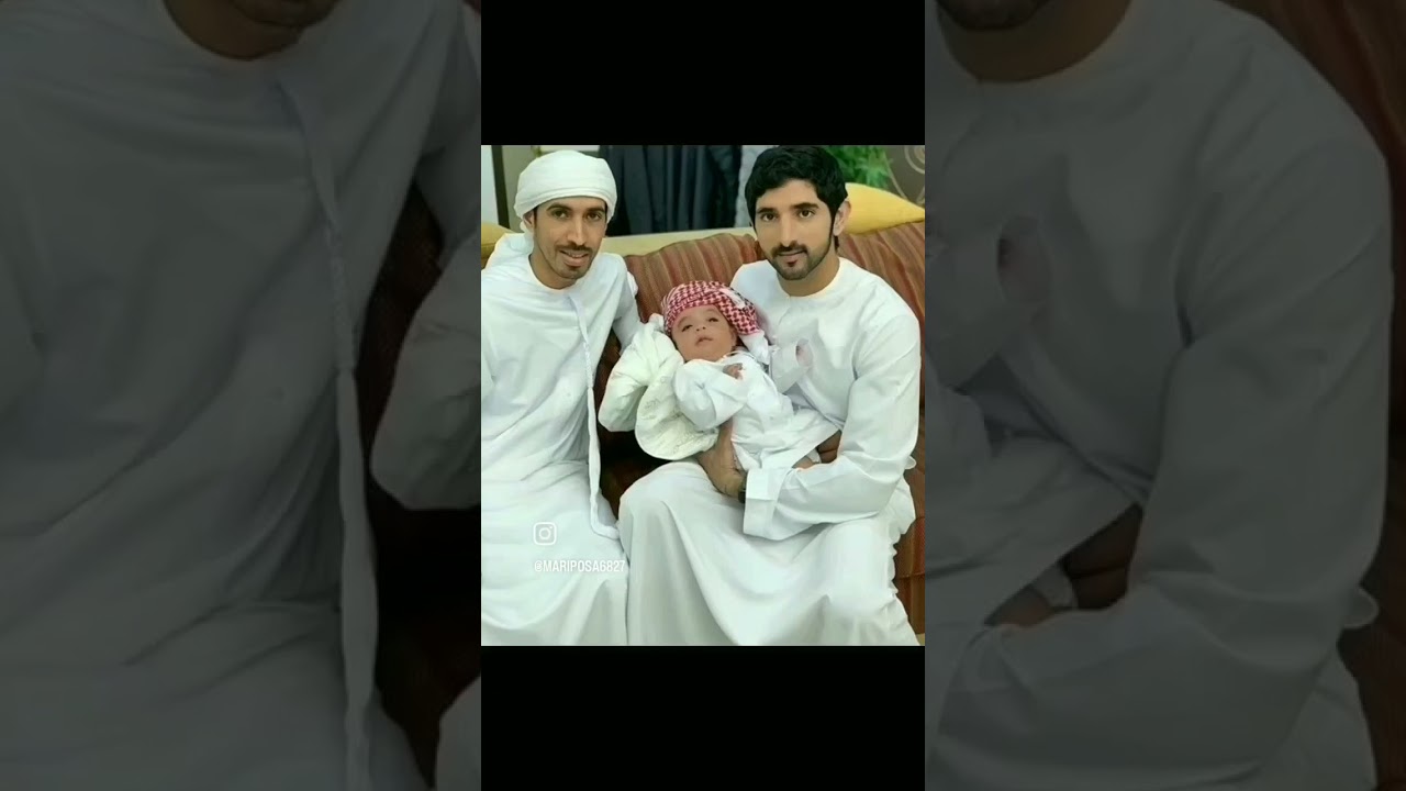 IMÁGENES DE SHEIK HAMDAN BIN RASHID MOHAMMED AL MAKTOUM EN BRAZOS DE SU PADRE SHEIK HAMDAN BIN