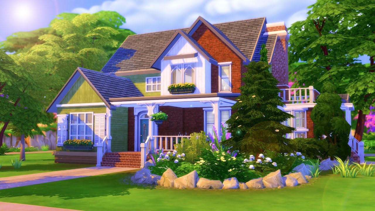YOUNG GRANDPARENTS FAMILY HOME // Sims 4 Speed Build [BASE GAME]