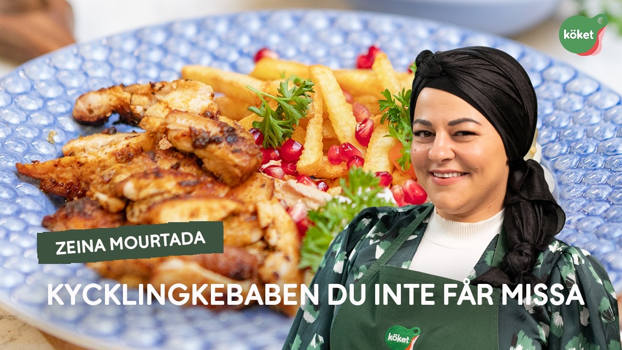 KYCKLINGKEBAB MED POMMES OCH VITLÖKSSÅS - ZEINAS RECEPT