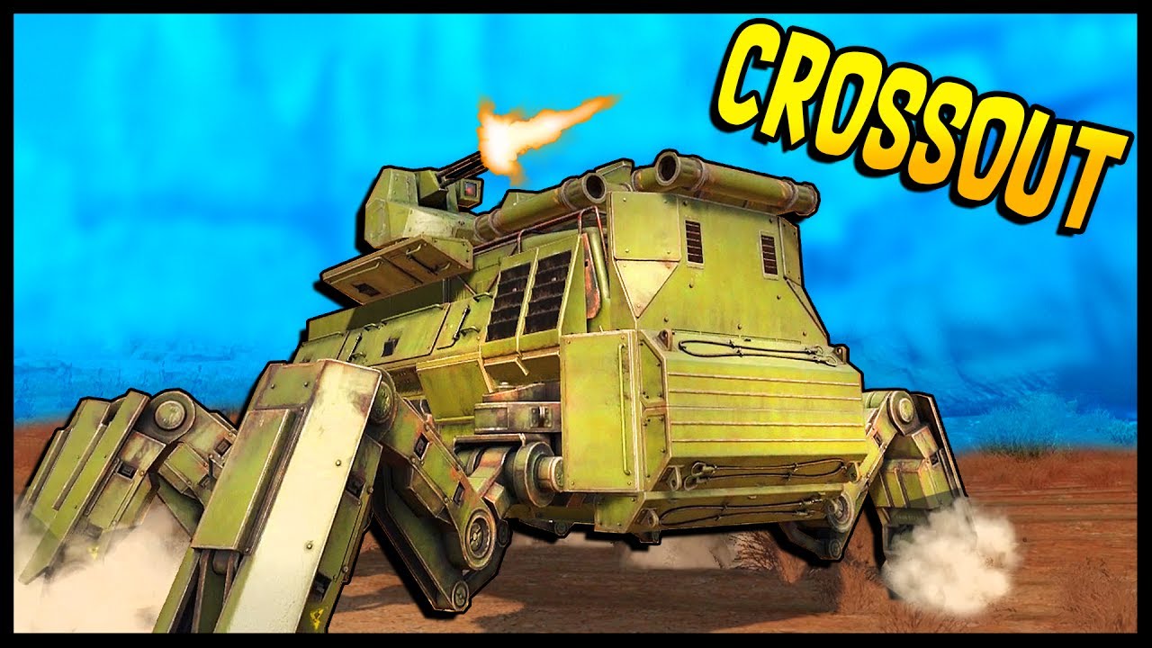 Crossout - SPIDER MECH TANK + TOW GAMEPLAY - Steppenwolf Faction [Crossout Gameplay]