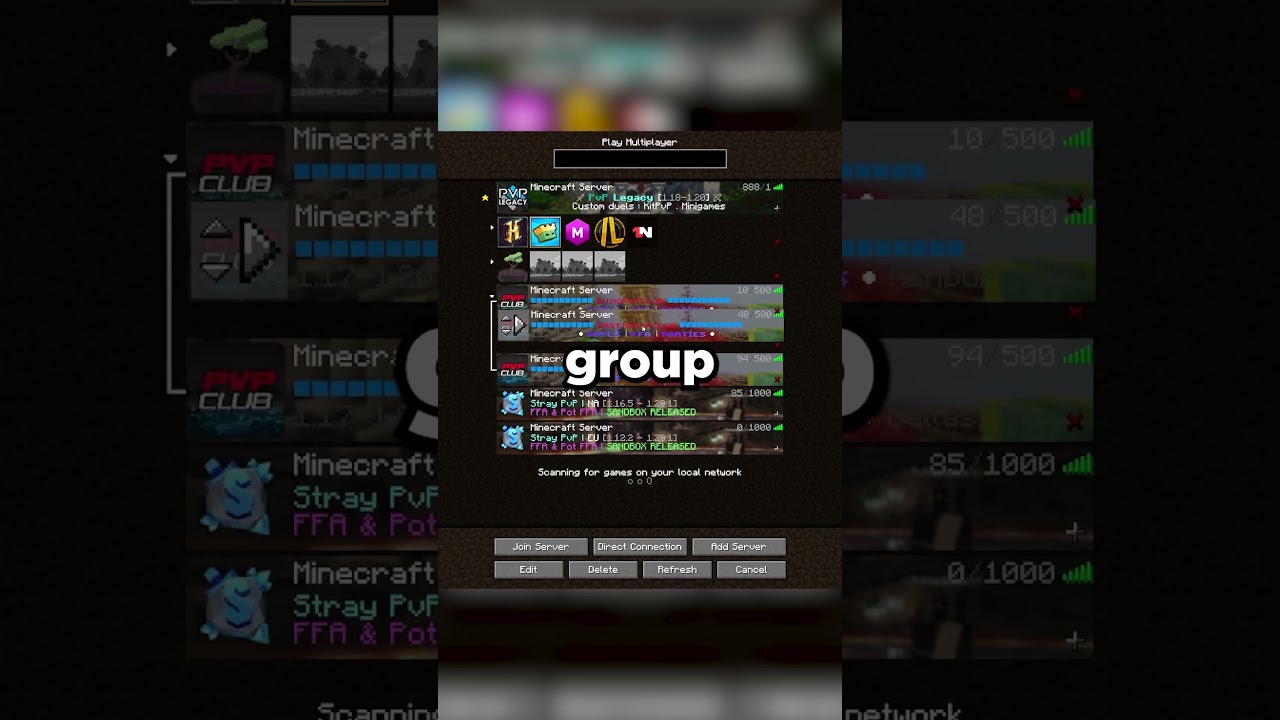 Настройте свой список серверов как настоящий профессионал с Feather Client! 📋 #shorts #minecraft ...