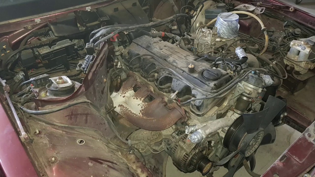 Mercedes 190 E  1,8 Liter vobereitungs strahlen für Restauration