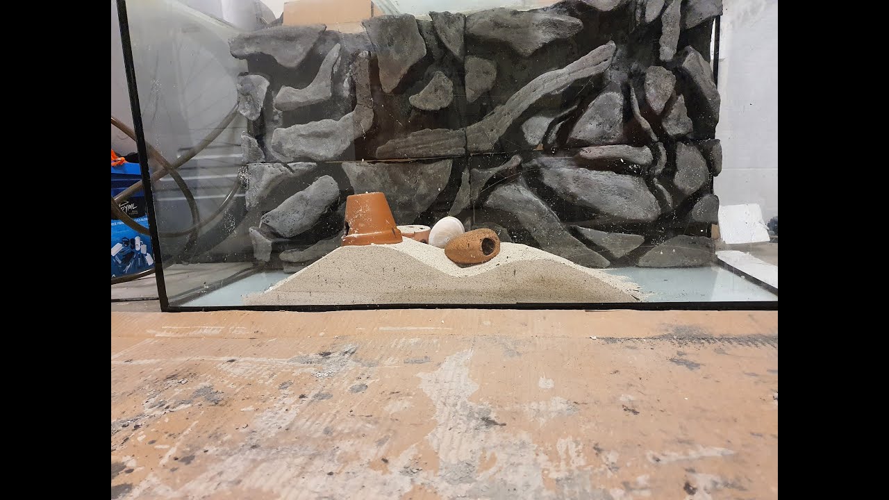 3D DIY Aquarium Background for under $20 using Styrofoam & Cement - Part 2