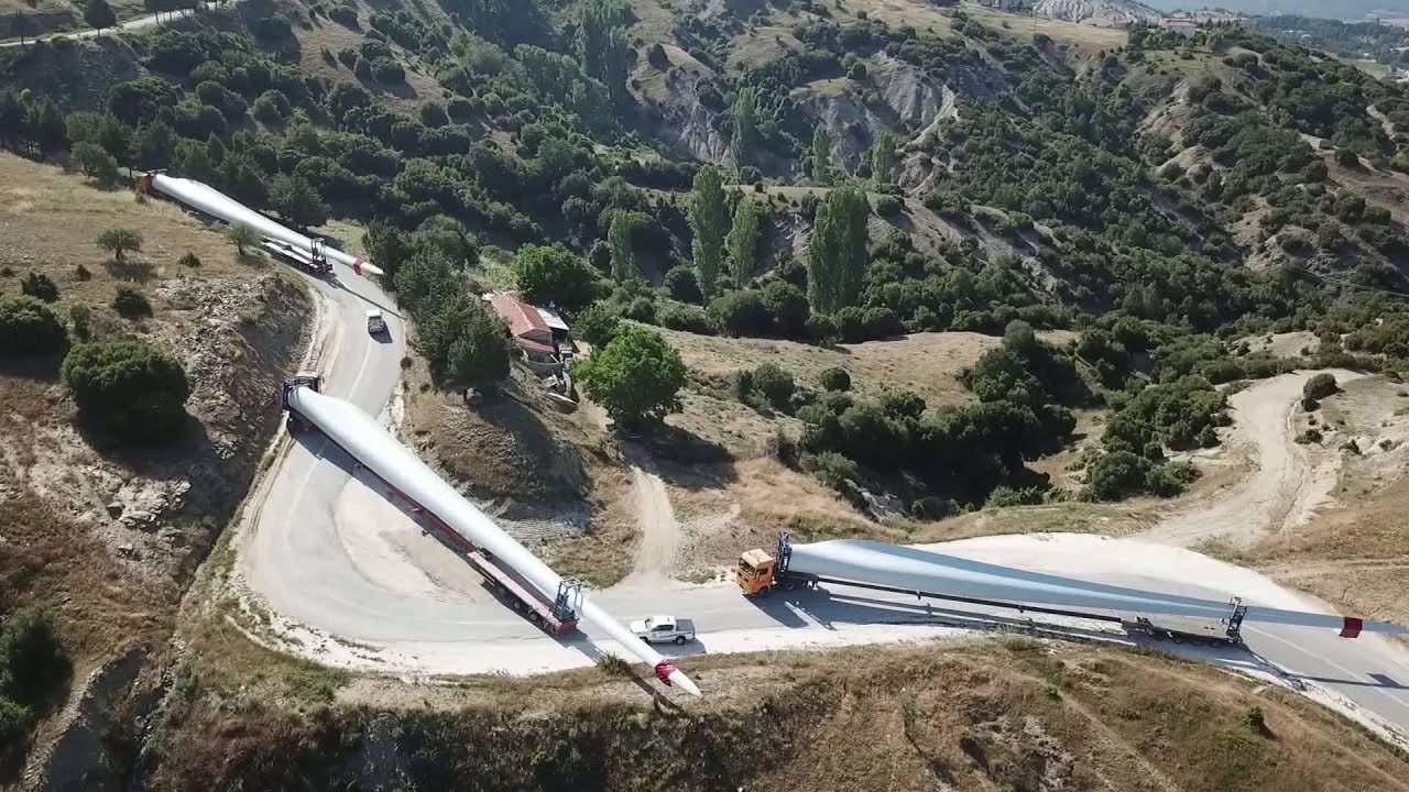 Transporting Huge Wind Turbine Blades - Anipsotiki SA