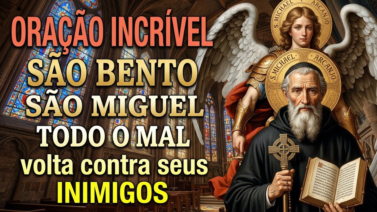 Uma oração incrível para que todo o mal se volte contra os seus inimigos 🙌 São Bento e São Miguel
