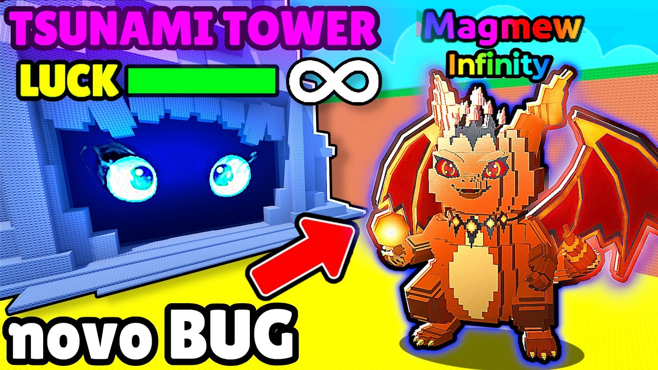 TESTEI O BUG DA TSUNAMI TOWER PARA TER BRAINROTS INFINITOS no FUJA DO TSUNAMI PARA BRAINROTS