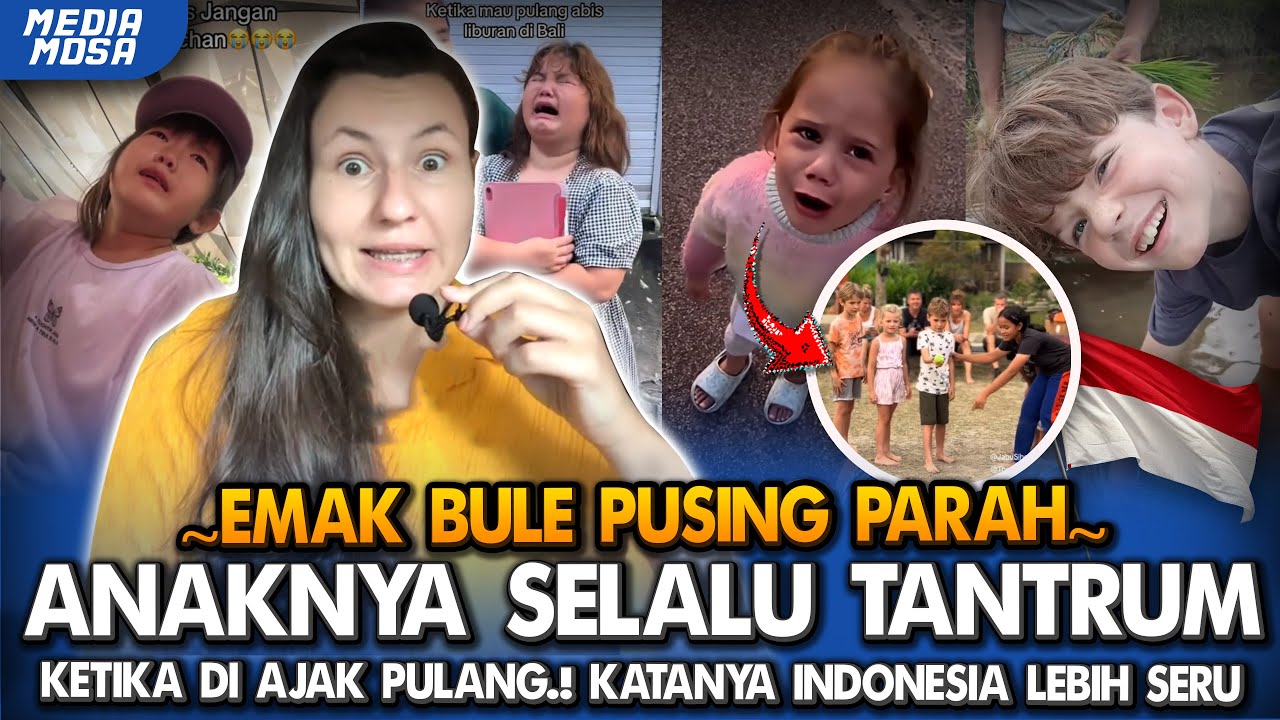 Bocil Bule Ini Tantrum Saat Disuruh Pulang, Katanya Indonesia Terlalu Seru!