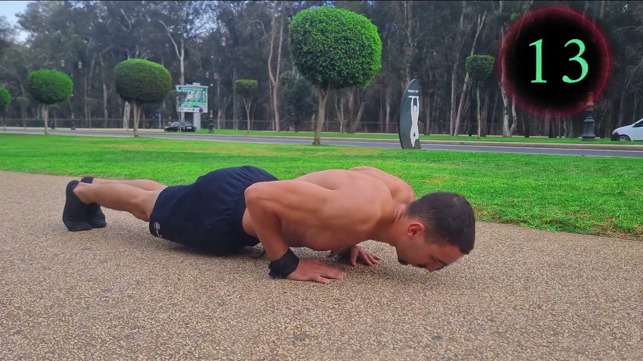 تمارين الصدر 🔥باستخدام وزن الجسم (تمرين الضغط فقط)