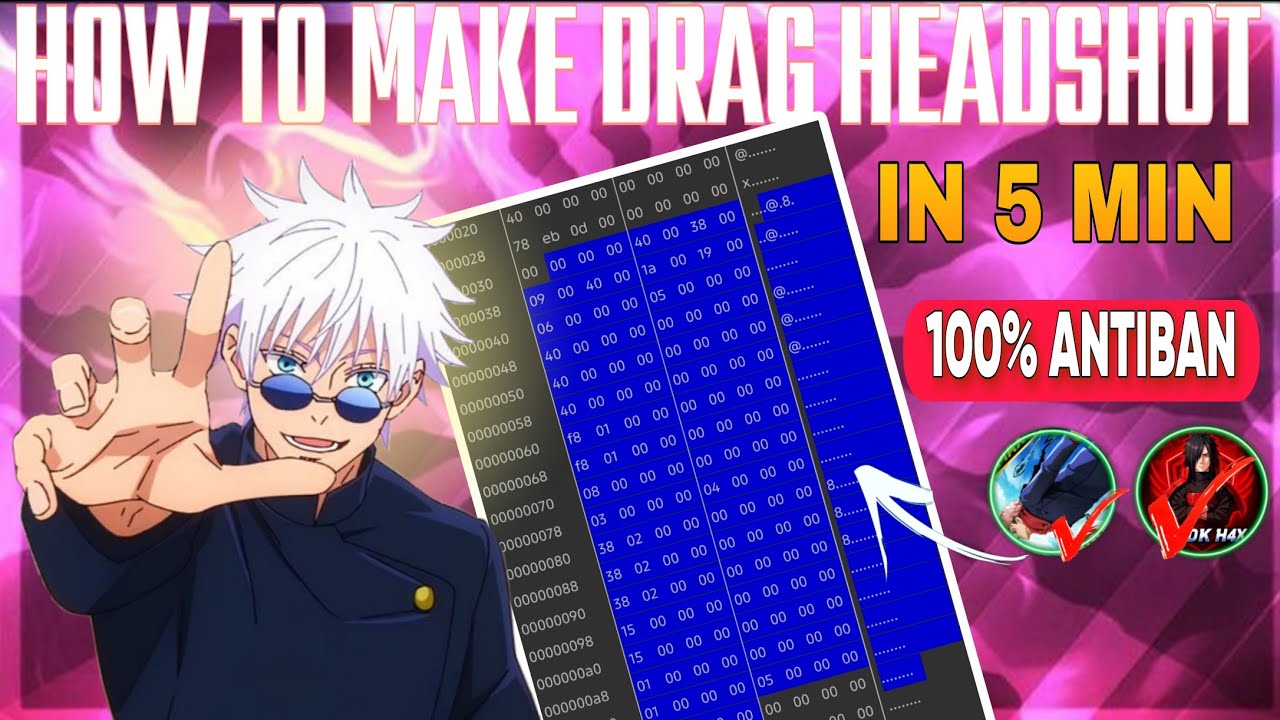 NEW DRAG HEADSHOT HEX VALUE CODING FOR FF AND FF MAX NEW METHOD AUTOBACK FIX OB51 #FFDKH4X