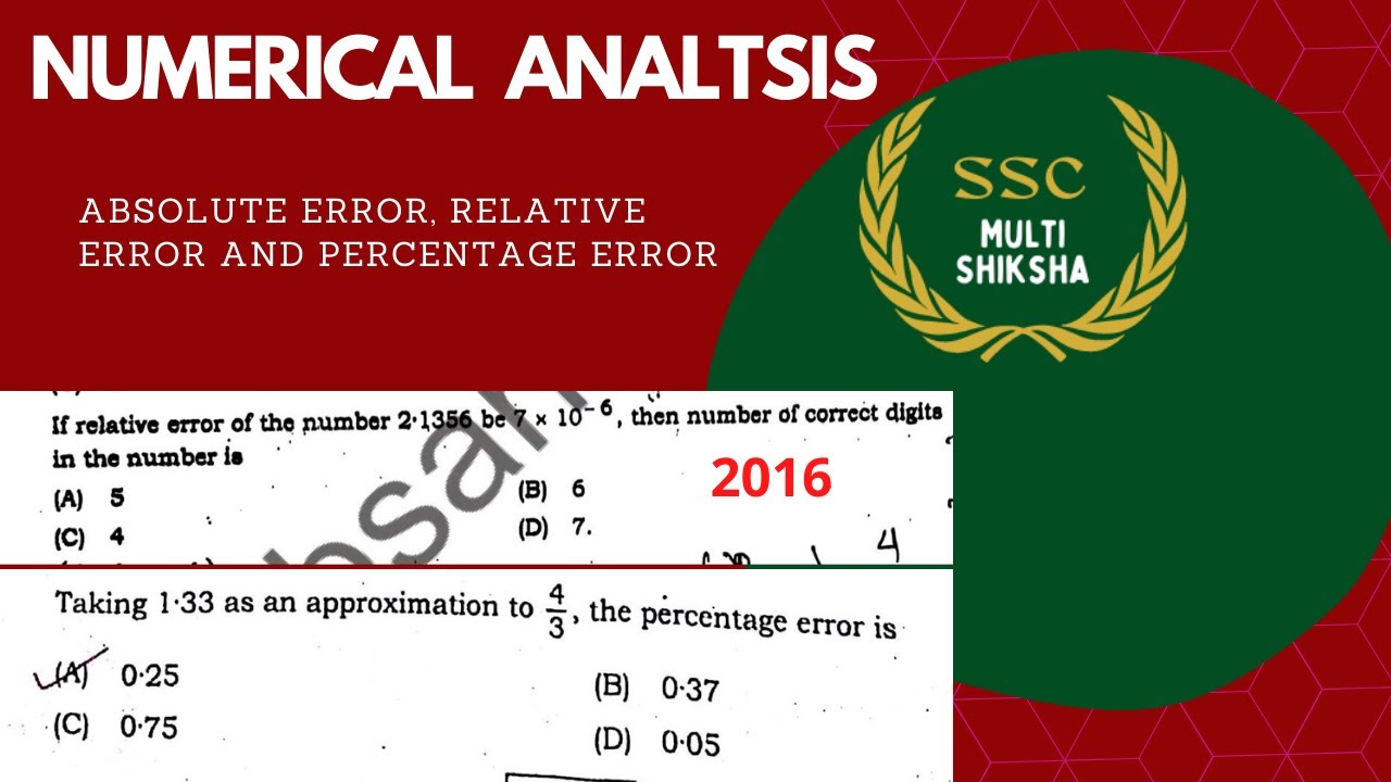 what is absolute error |  how to find relative error | WB SLST | bangla