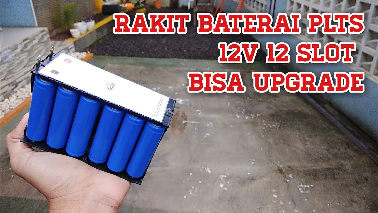 RAKIT BATERAI HOLDER 12 SLOT 12V BUAT UPS PLTS