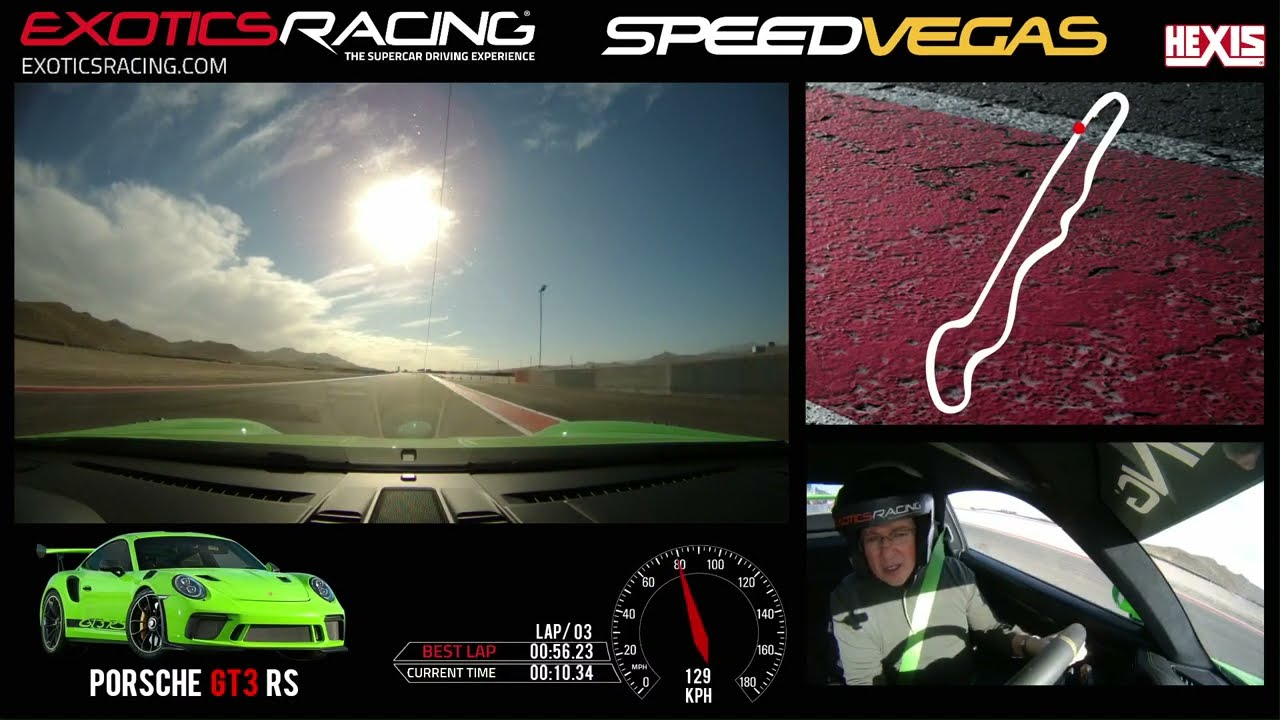 Speed Vegas Exotics Racing Porsche GT3 RS day 2, personal best 54.8 lap time