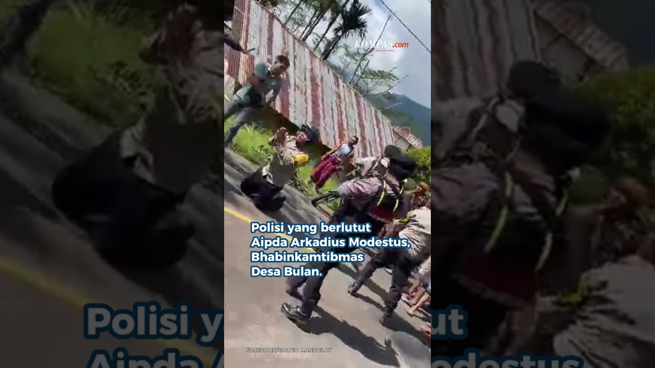 Polisi Berlutut, Memohon agar 2 Kelompok Warga Manggarai Tak Bentrok