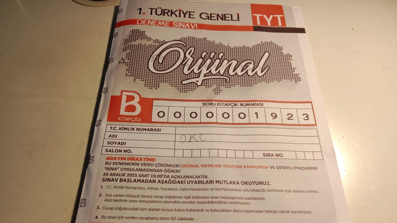 ORİJİNAL TG TYT DENEME SINAVI-1 YORUMUM VE SONUCUM ( REKOR NET 😜) #yks #tyt #yks2026 