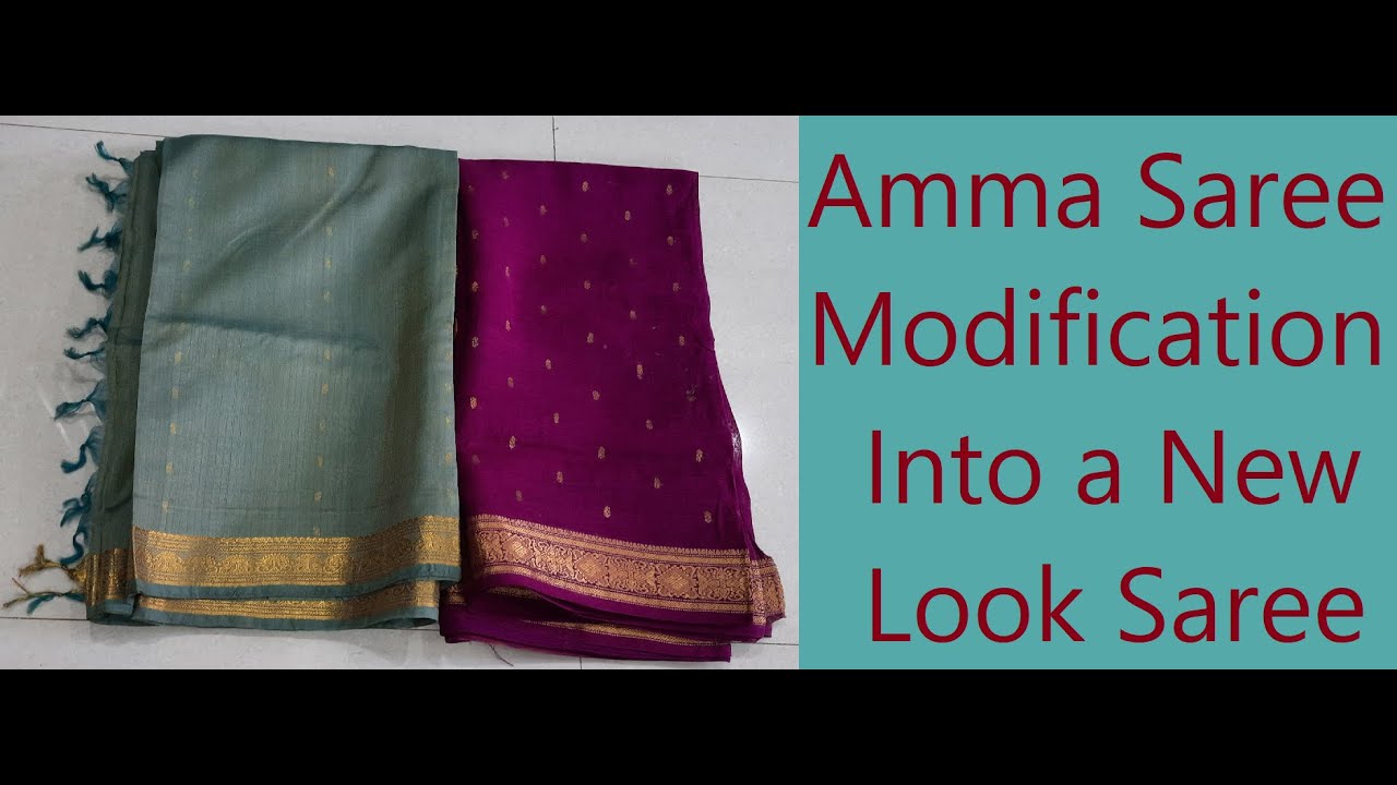 Amma Saree Modification Into a New Look Saree