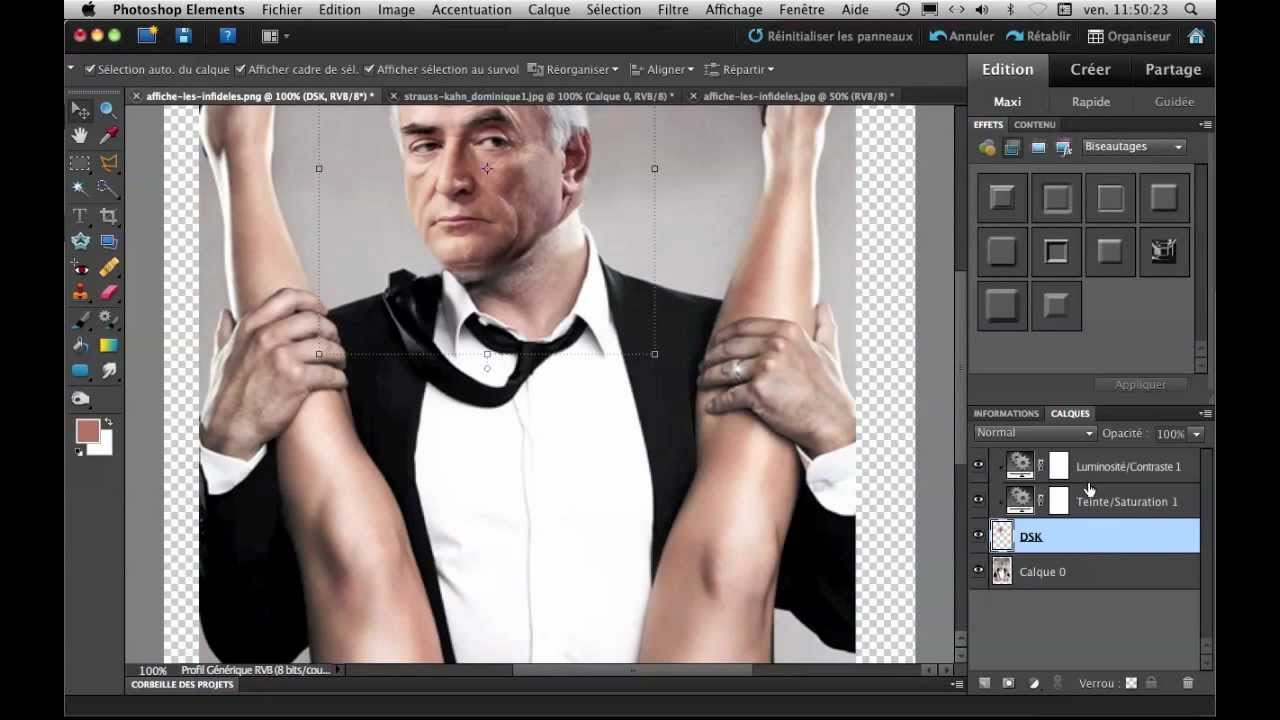 Mettre son visage sur une autre photo avec Photoshop Elements