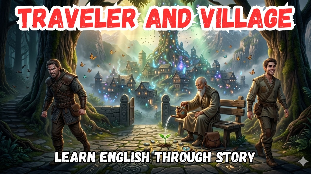10-Minute English Challenge ⭐️ Episode 6: The Traveler and the Village || 25 Chapters for Deep Focus