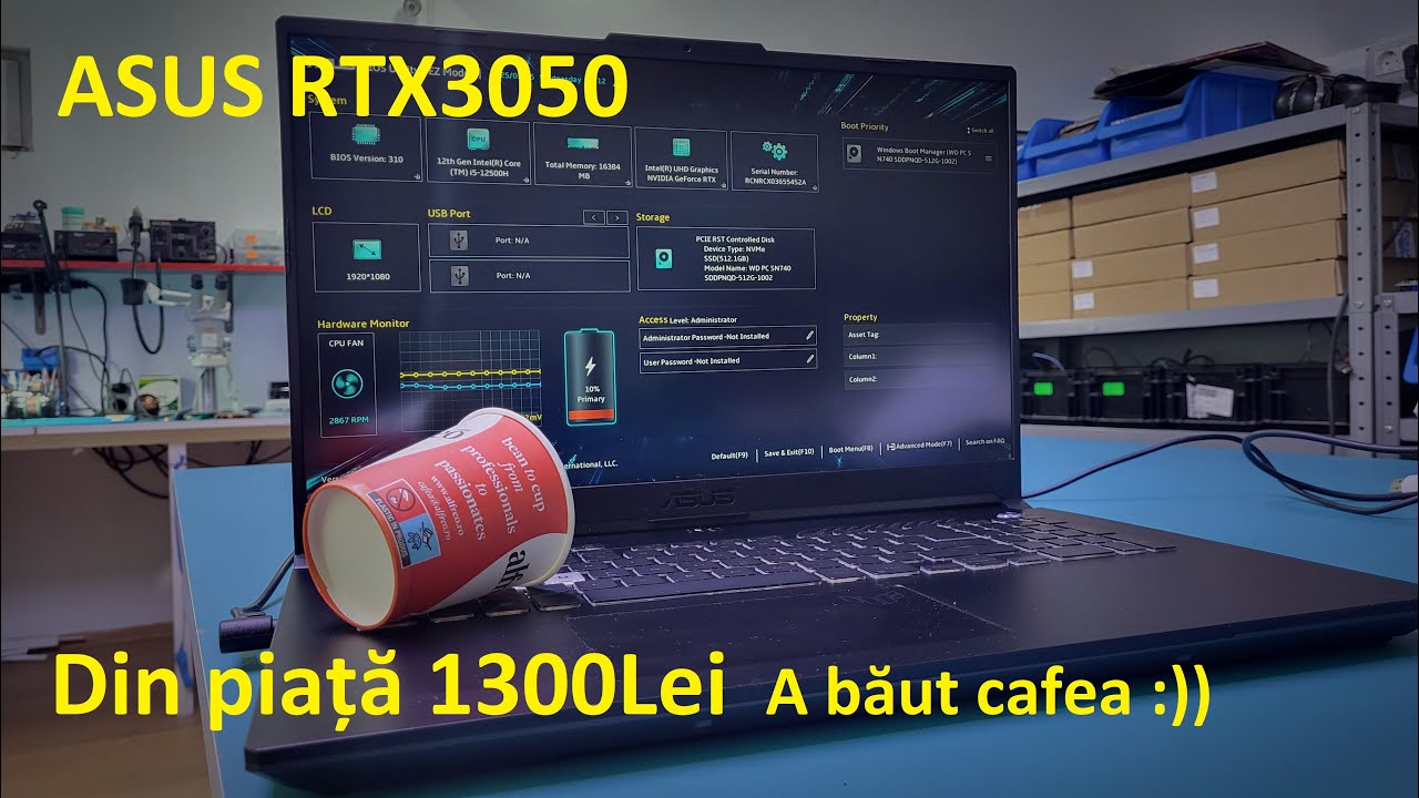 Laptop gaming din piata  RTX3080 inlocuire tastatura / Vanatoarea de comori