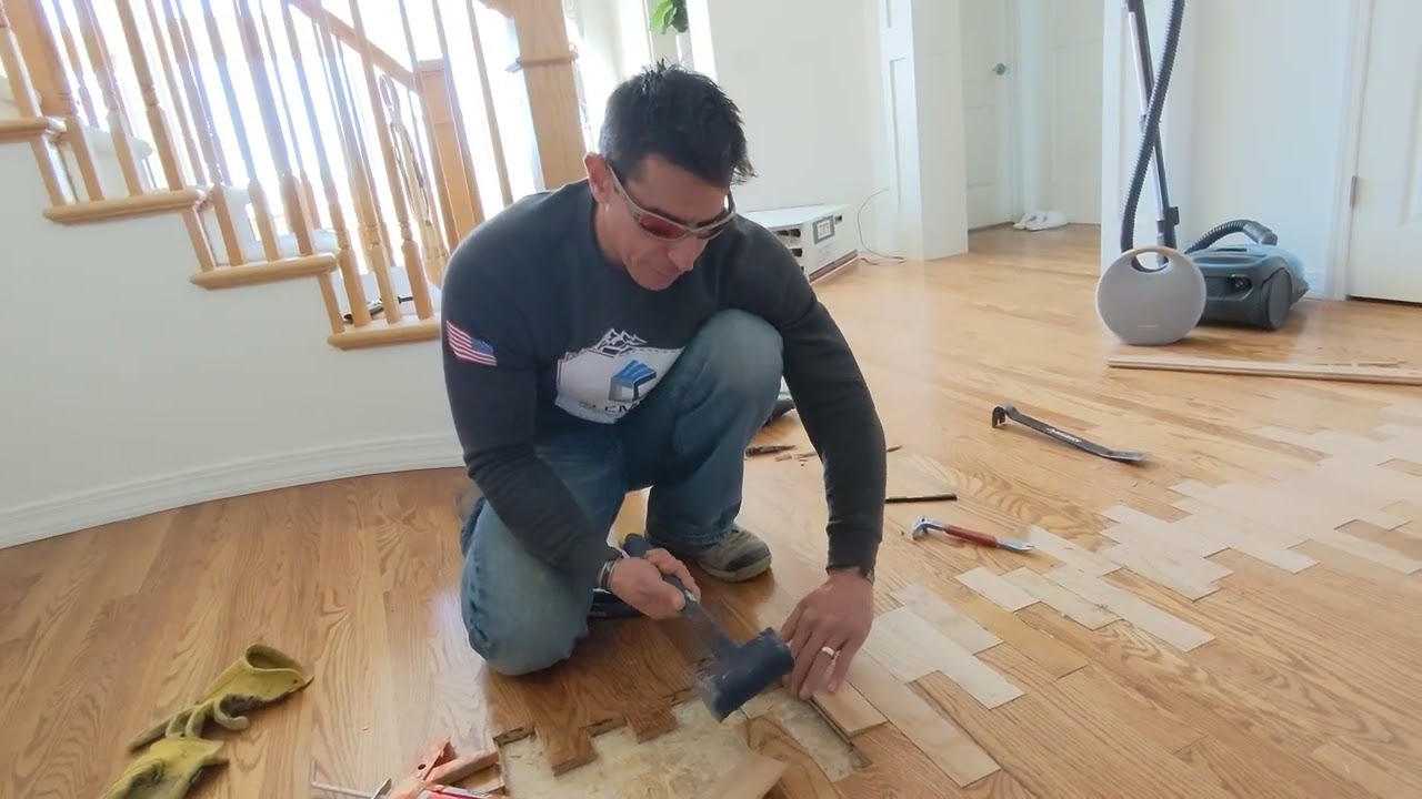 Jeremy Ferranti at Element Construction Company discussion on lacing hardwoods.