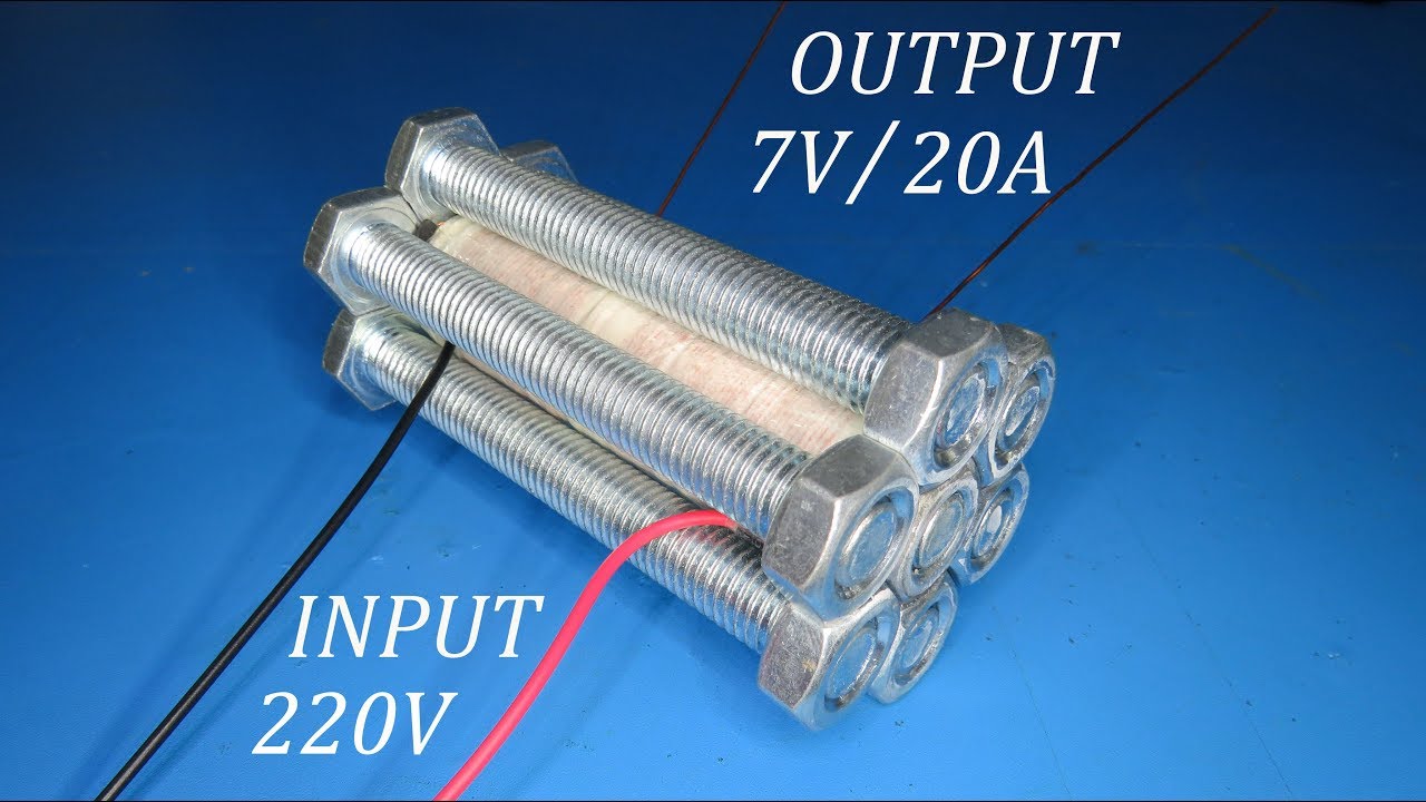 How to make transformer using screws , DIY 140W Transformer