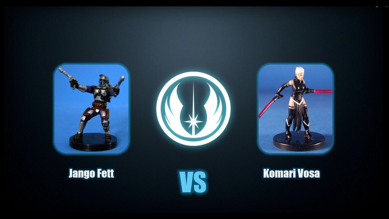 Star Wars Miniatures Duels: Komari Vosa Vs Jango Fett