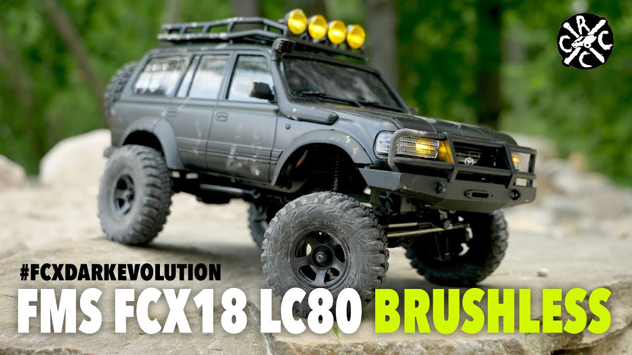 FMS FCX18 Brushless LC80 Toyota Land Cruiser Unboxing & First Run