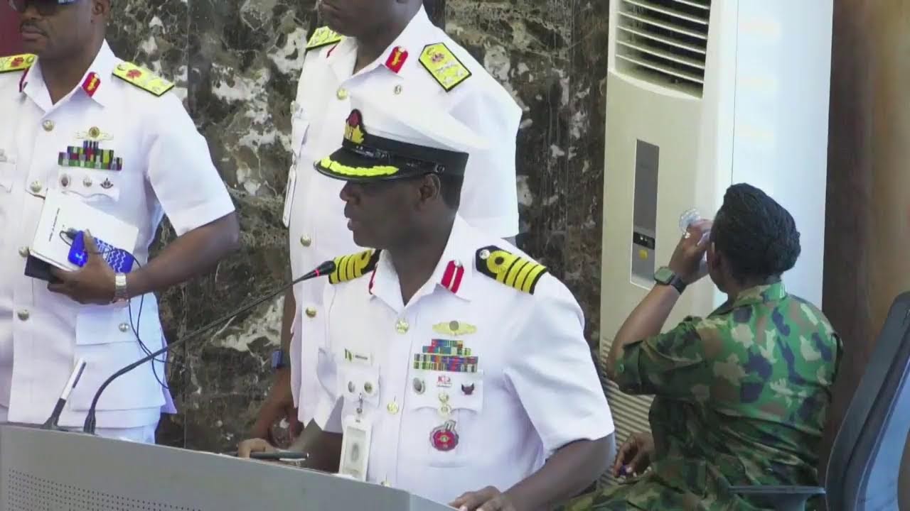 NIGERIAN NAVY SHIPPING OF STRIPES CEREMONY