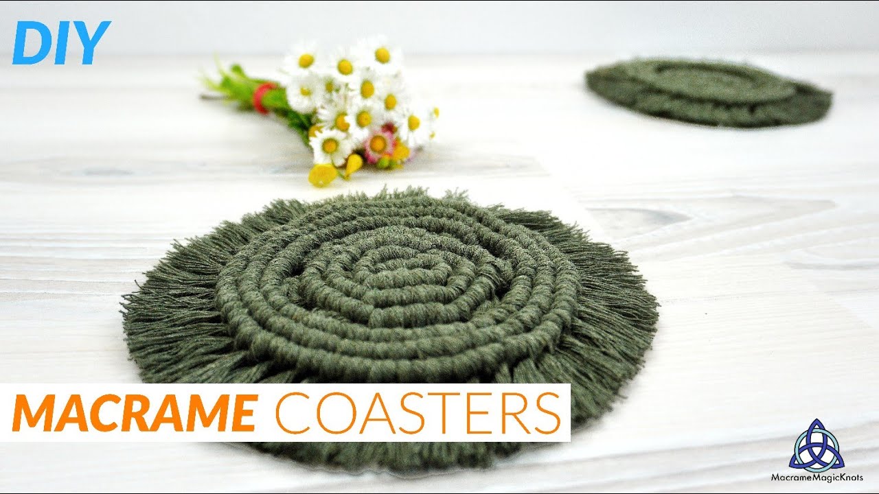 DIY Macrame Coaster // NEW DESIGN // Decor Ideas