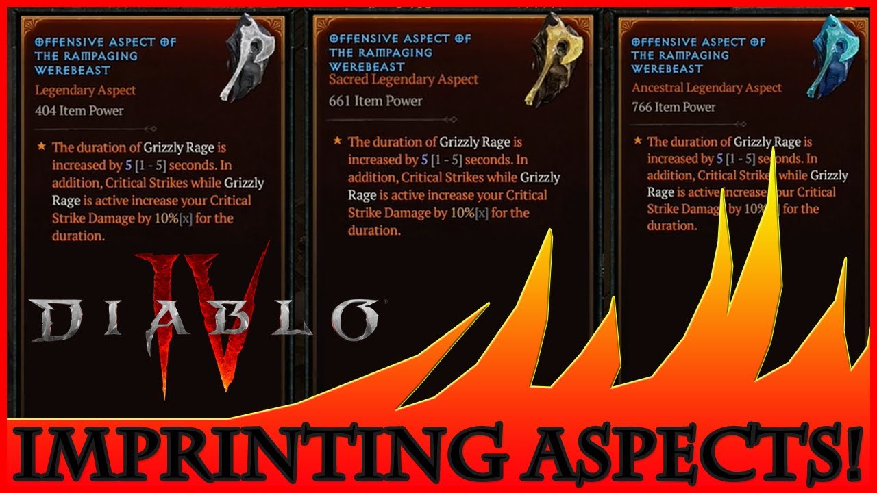 Exploring Aspects and Imprinting in Diablo 4 to Better Your Character!