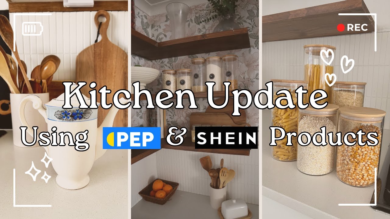 Kitchen Update: Kitchen Decor Using PEP Home AND SHEIN Products | Floating Shelve DIY | SA Youtuber